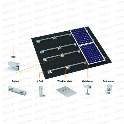 Asphalt Shingle Roof Solar Racking System